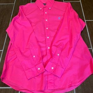 NWOT Mens' Polo Long Sleeve button down  (L)